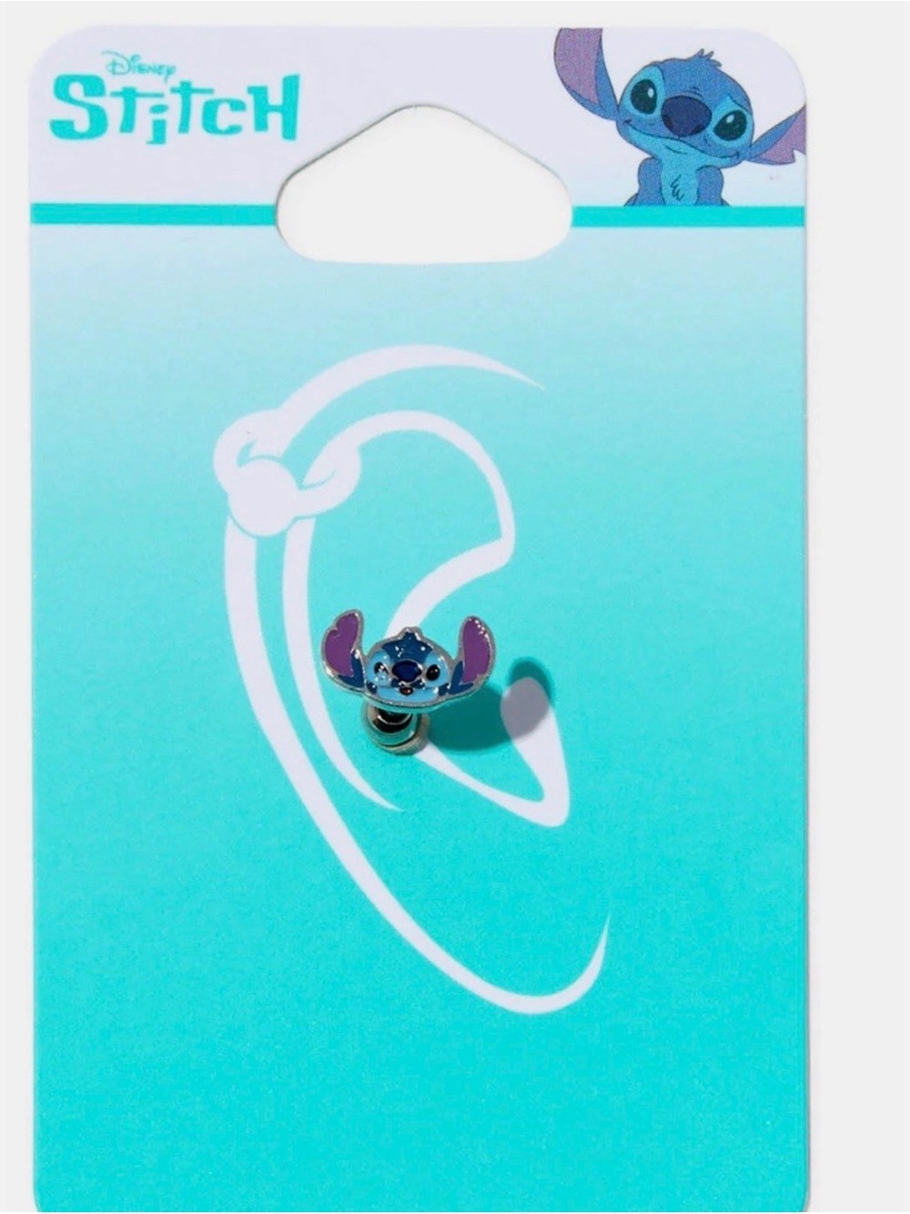 Disney Stitch Blue and Purple Enamel Ear Stud